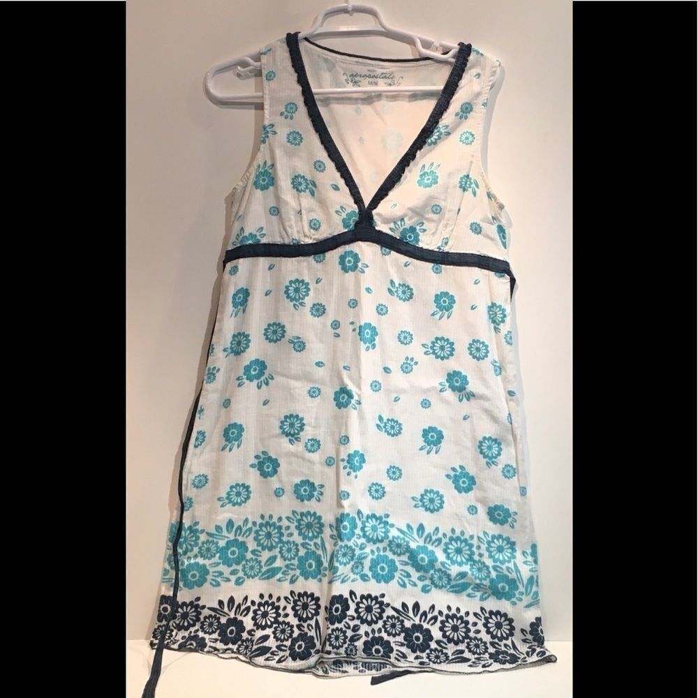 AéRopostale | Blue and White | Cotton Summer Dress | Size Medium